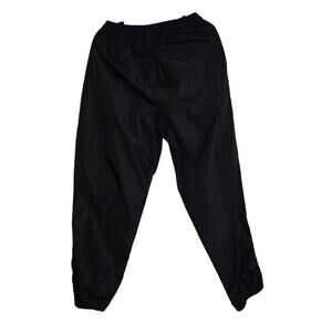 Vintage Nike Nylon Track Pants Joggers Black Mens Size Large Three Pockets